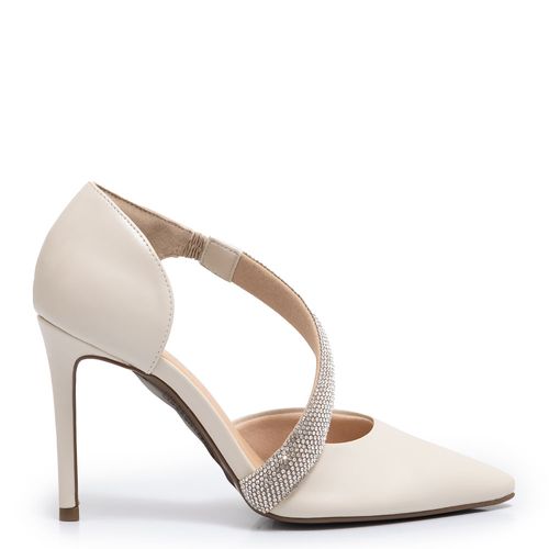 Scarpin Off White Festa Strass
