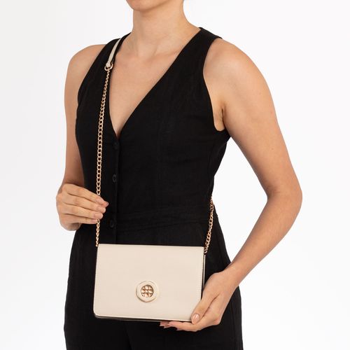 Bolsa Pequena Alça Corrente Off White