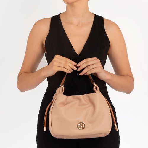 Bolsa Hobo Bicolor Nude