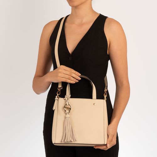 Bolsa Tiracolo Barbicacho Bege