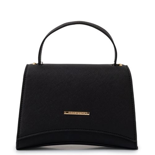 Bolsa Tiracolo Estruturada Pequena Preta