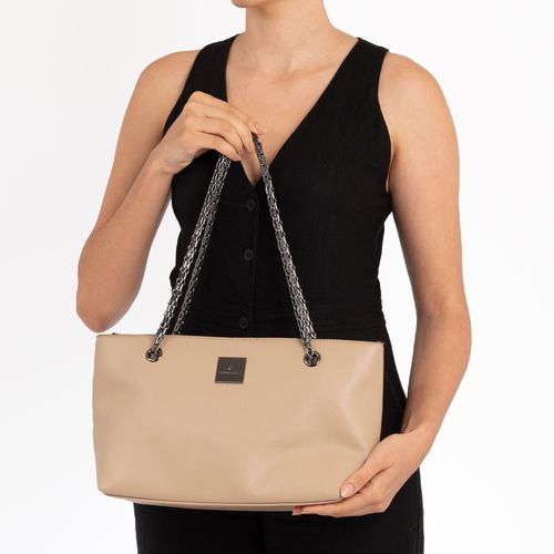 Bolsa Tote Corrente Cinza