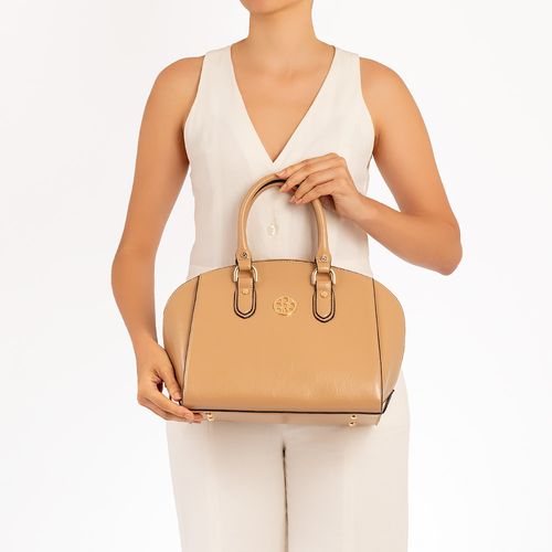 Bolsa Tote Estruturada Nude