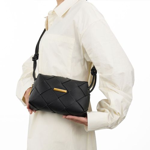 Bolsa Tiracolo Tressê Pequena Preta