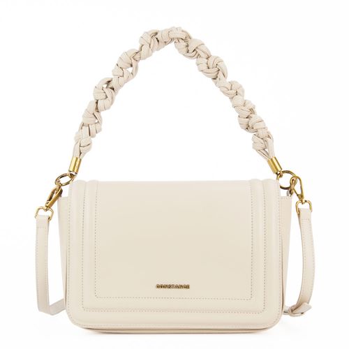 Bolsa Estruturada Alça Trança Off White