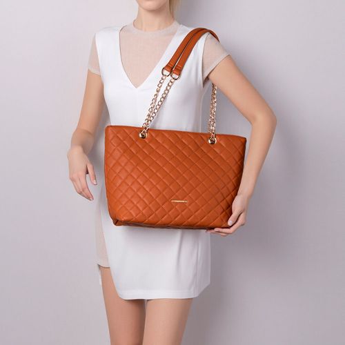 Bolsa Shopping Matelassê Caramelo