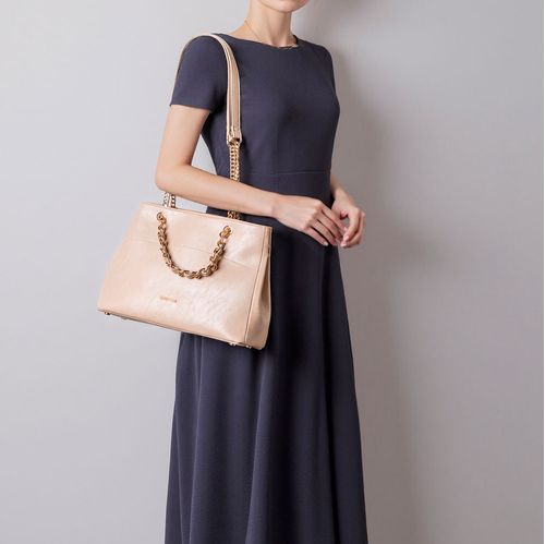 Bolsa Shopping Corrente Bege