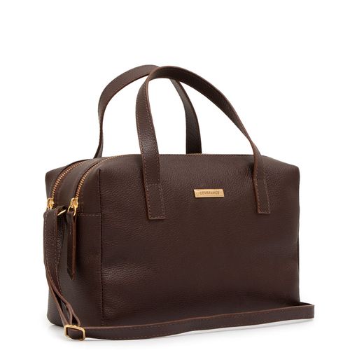 Bolsa Baú Couro Chocolate
