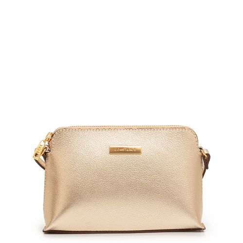 Bolsa Pequena Couro Ouro