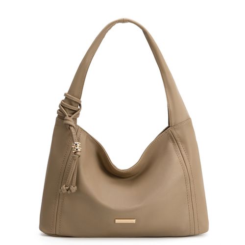 Bolsa Hobo Pingente Taupe
