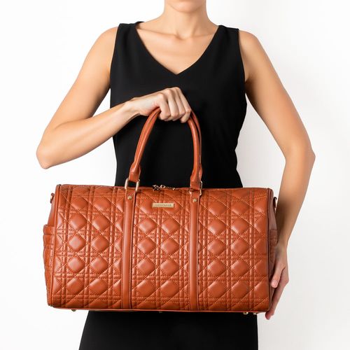 Bolsa de Viagem Matelassê Caramelo