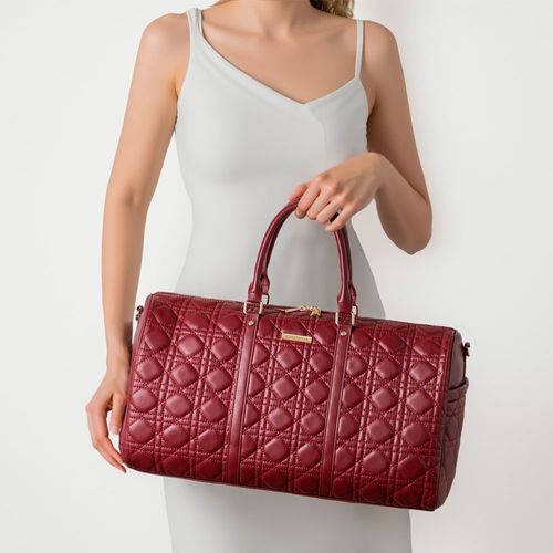 Bolsa de Viagem Matelassê Bordô
