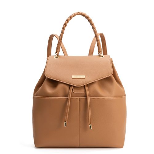 Mochila Alça Trançada Caramelo