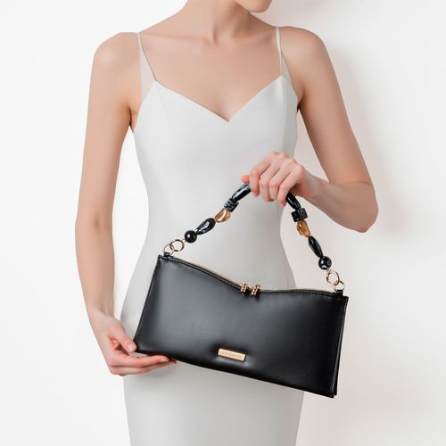 Bolsa Clutch Pedras Preta