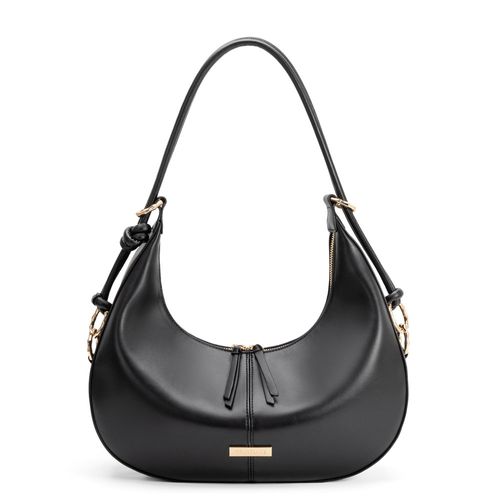 Bolsa Hobo Argolas Preto