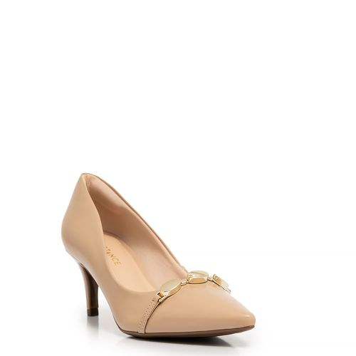 Scarpin Bege Enfeite