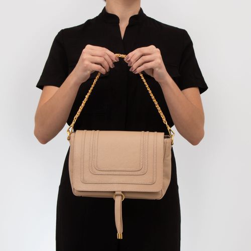 Bolsa Couro Ponteira Nude