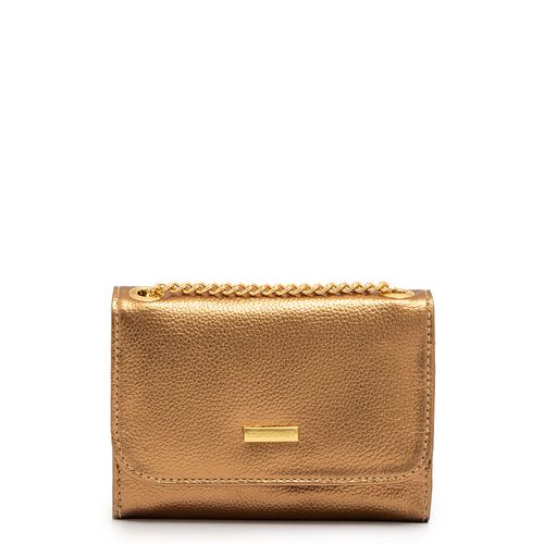 Bolsa Carteira Couro Pequena Bronze