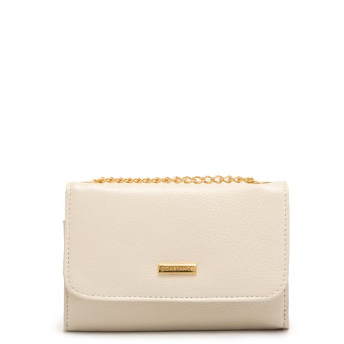 Bolsa Carteira Couro Pequena Off White
