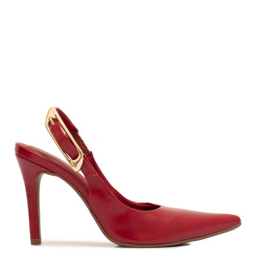 SCARPIN VERMELHO SLINGBACK FIVELA