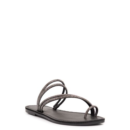 Rasteira Preta Strass