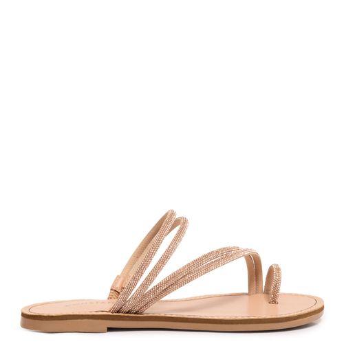 Rasteira Nude Strass