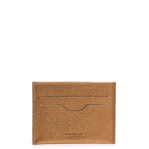 Porta Cartões Couro Bronze