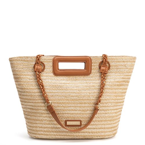 Bolsa Shopping Alça Trançada Caramelo