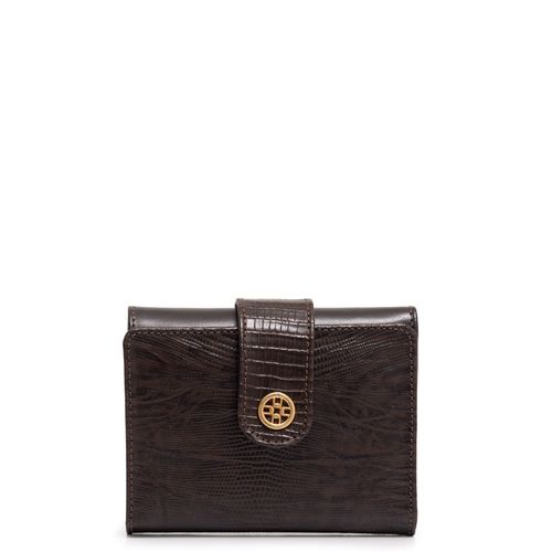 Carteira Couro Croco  Marrom