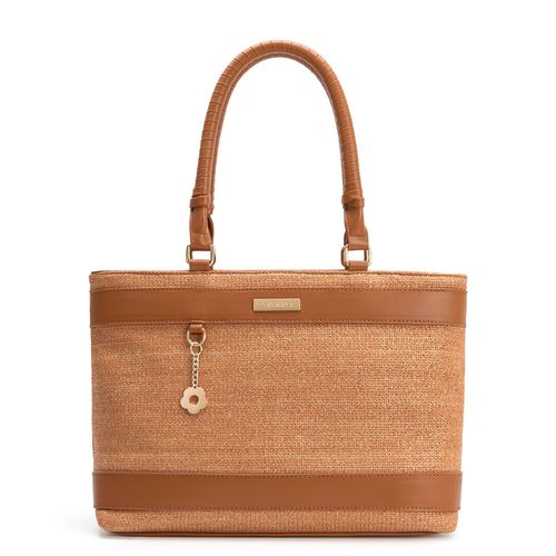 Bolsa Shopping Palha Caramelo