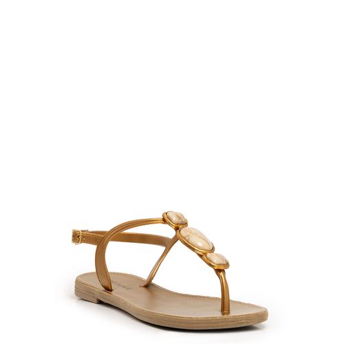 Rasteira Bronze Pedras