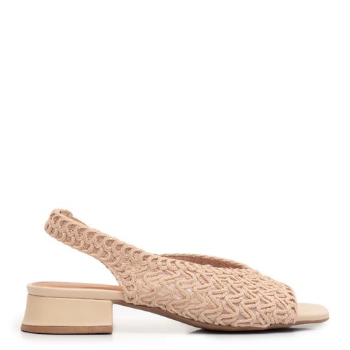 Sandália Bege Tramado Calce Fácil