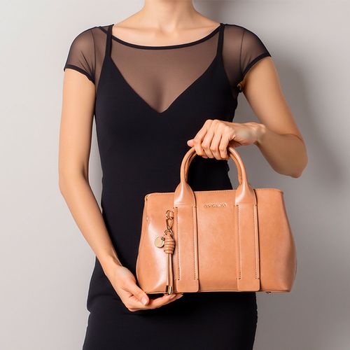 Bolsa Tote Chaveiro Bege