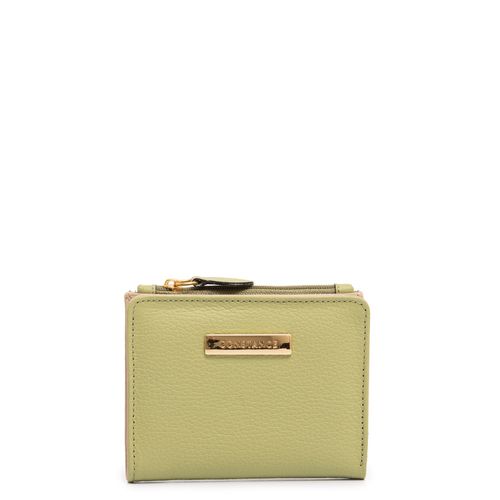 Carteira Couro Bicolor Verde