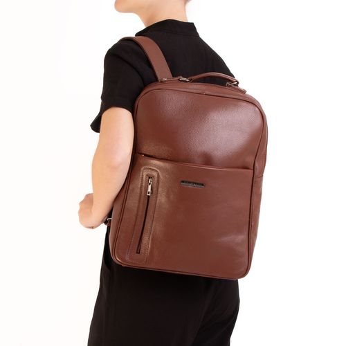 Mochila Couro Grande Marrom