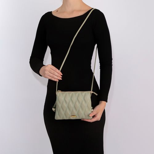 Bolsa Verde Couro Matelassê Esferas