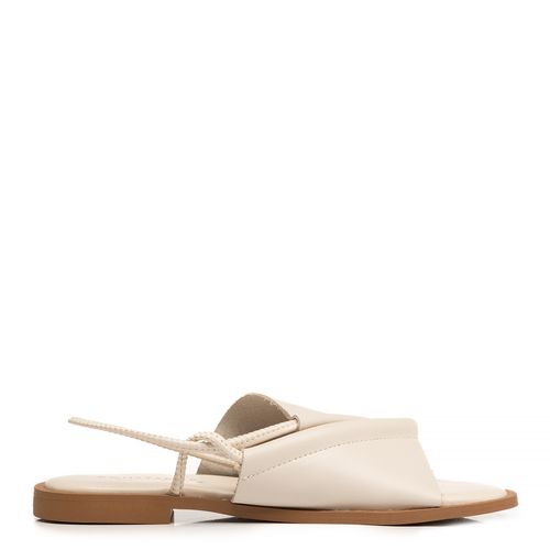 Rasteira Off White Couro Comfort Calce Fácil