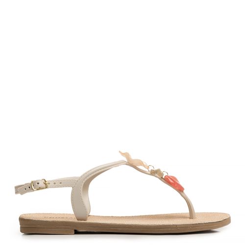 Rasteira Off White Enfeites