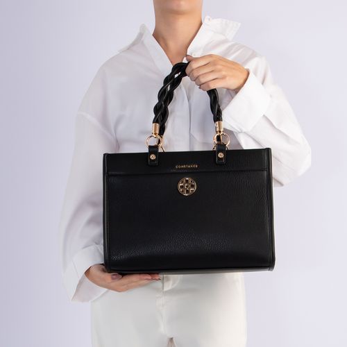 Bolsa Preta Alça Trançada