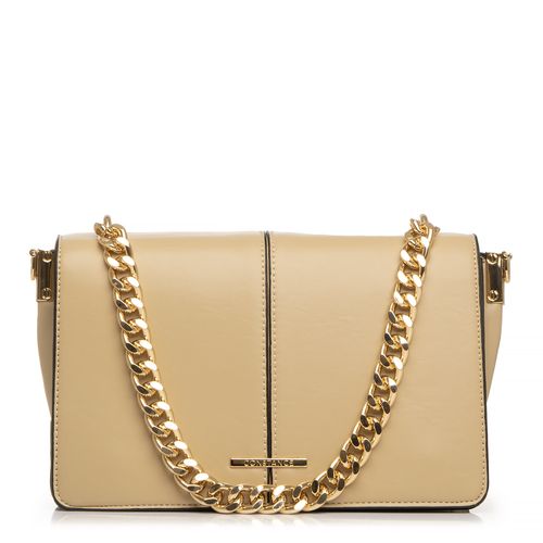 Bolsa Bege Tiracolo Alça Correte