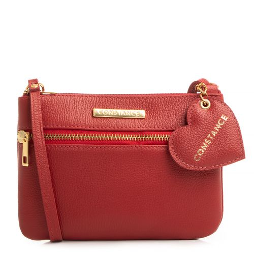 Carteira Couro Coração Vermelha