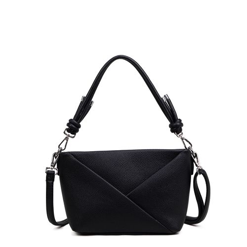 Bolsa Tiracolo Geométrica Preta