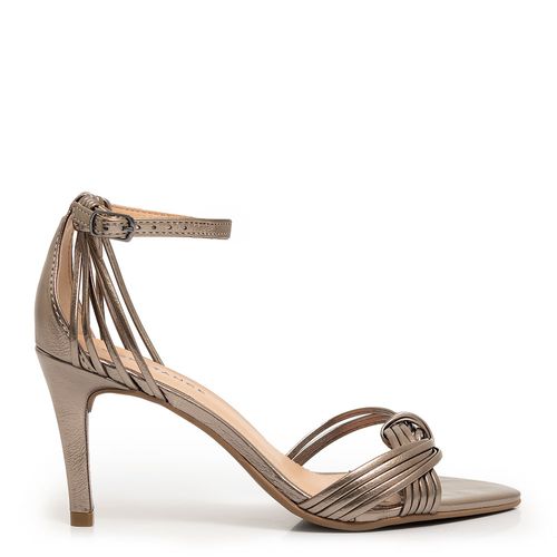 Sandália Prata Velho Tiras Nós