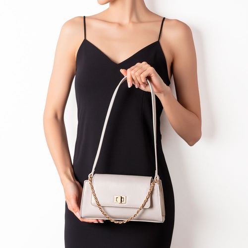 Clutch Estruturada Corrente Off White