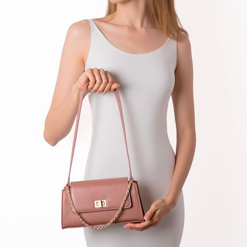 Clutch Estruturada Corrente Nude