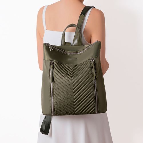 Mochila Matelassê Verde Nylon