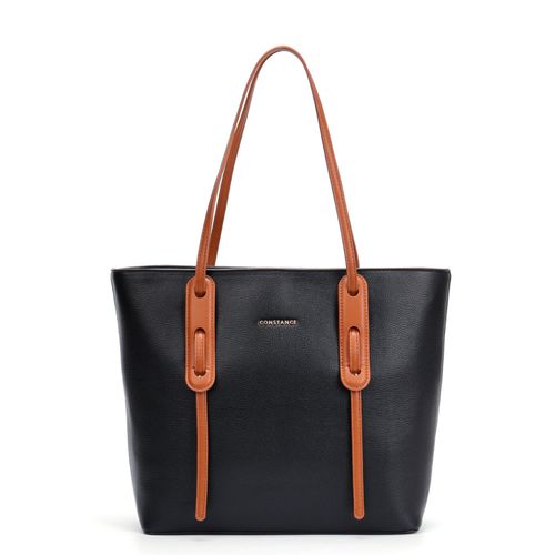 Bolsa Shopping Bicolor Preta