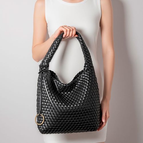 Bolsa Hobo Tressê Preta