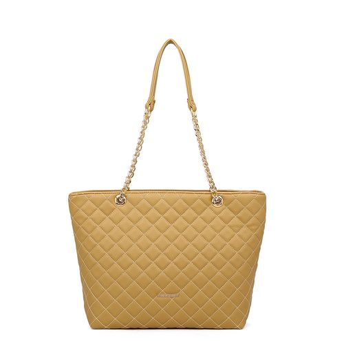 Bolsa Shopping Matelassê Mostarda