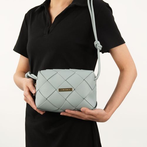 Bolsa Tiracolo Tressê Pequena Azul
